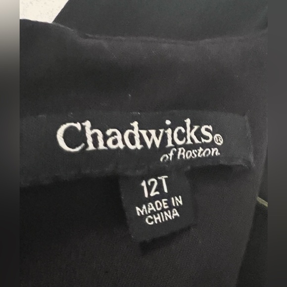 NWOT Chadwicks of Boston Sleeveless Little Black Dress with Lined Size 12T - Picture 3 of 7